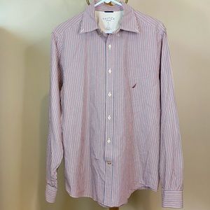 Nautica Vintage Men’s Button Down Stripe Shirt
